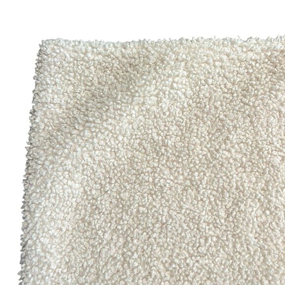 Pottery Barn 20" Fleece Euro Sham Pillow Case Beige Neutral Sherpa Soft Fuzzy - Picture 4 of 5